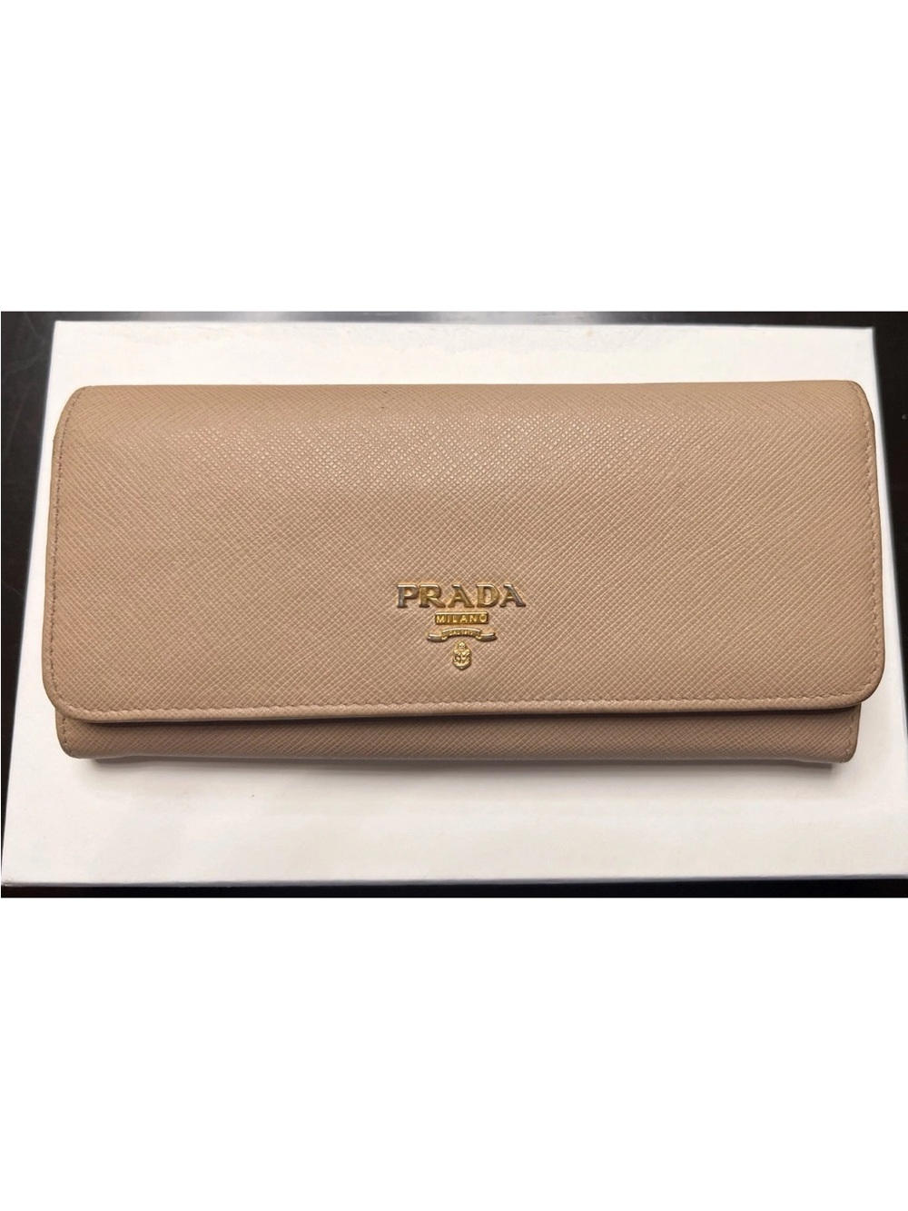 Prada Saffiano Multic Continental Wallet 1MH132 Cipria Orchidea Pink Beige